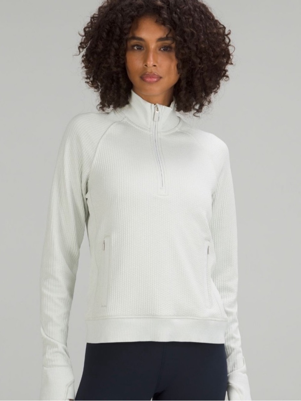Lululemon Engineered Warmth Half Zip grey sz 0